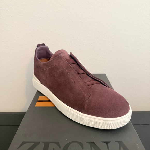 ZEGNA SUEDE TRIPLE STITCH SZ 41EU - Picture 1 of 2